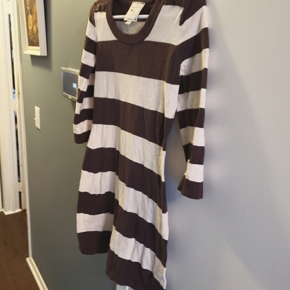 Pink Rose M Striped Dress - Picture 1 of 5